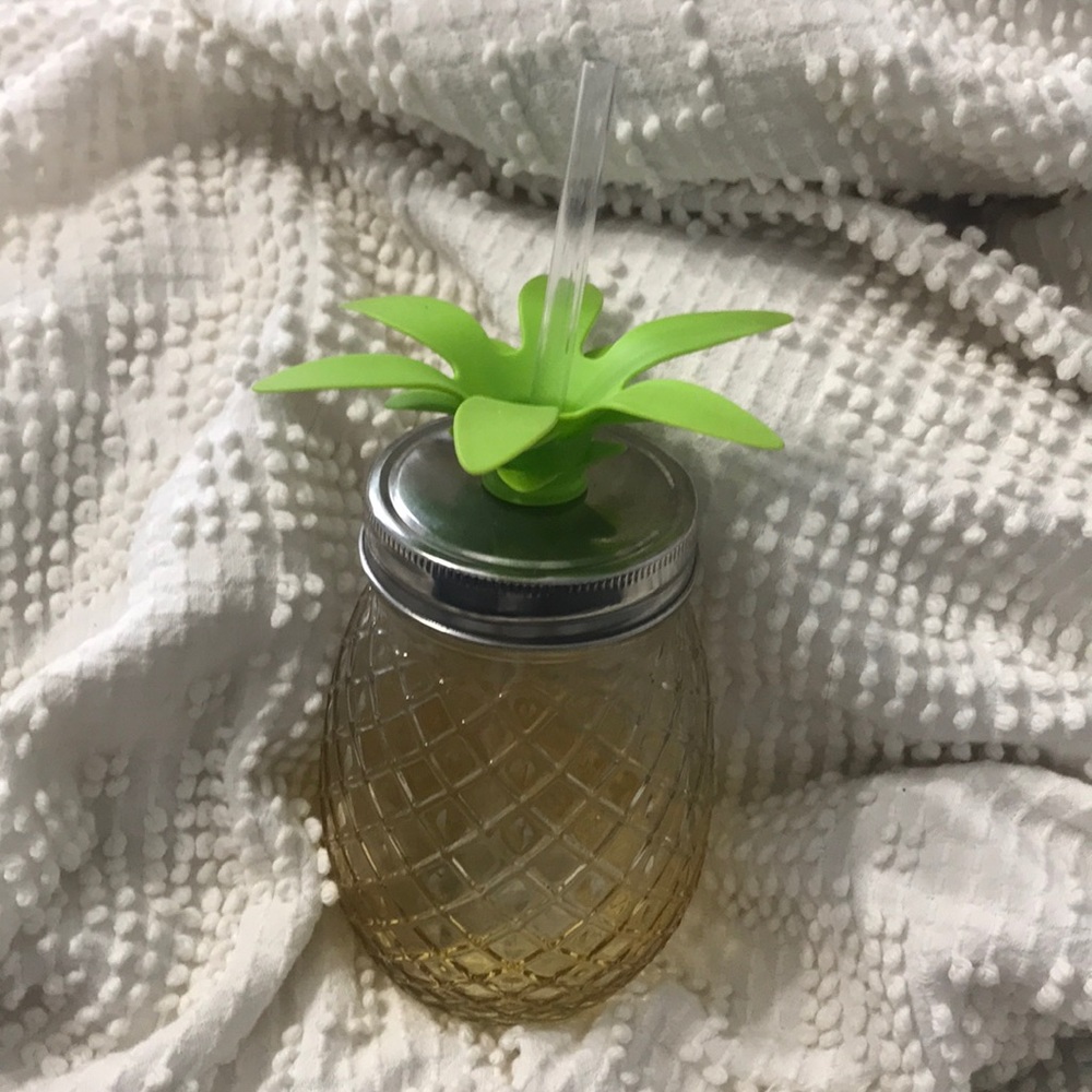 Pineapple Reusable Drink Jar